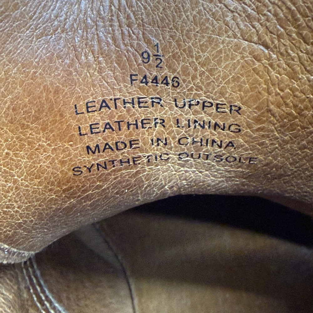 J Crew Kenton Cap Toe Boots Mens 9.5 M Brown Leather Business Casual Old Money - Picture 11 of 12